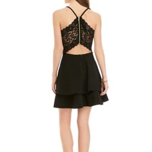 Racerback Lace Fit and Flare Dress